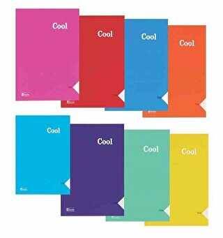 Cool Çizgili A4 40 Yaprak Plastik Kapak Dikişli Defter Keskin Color - 1