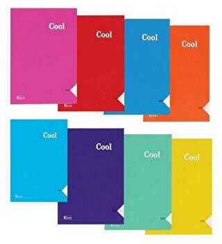 Cool Kareli A4 40 Yaprak Plastik Kapak Dikişli Defter Keskin Color - 1