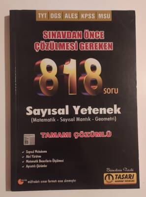 DGS TYT ALES KPSS MSÜ Sınavdan Önce Çözülmesi Gereken 818 Sayısal Soru Tasarı Yayınları - 1