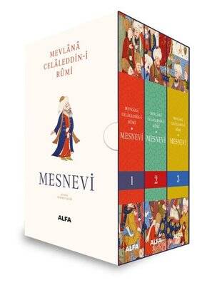 Mesnevi Seti - 3 Kitap Takım - Vuslatın 750. Yılı - Kutulu Yazar: Mevlana Celaleddin-i Rumi Çevirmen: Mehmet Çelik - 1